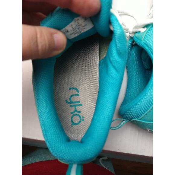 Ryka Tempo Woman's 11M Aqua/White Low Top Lace Up Sneakers - Picture 10 of 11